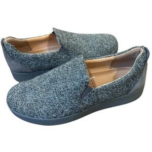 Fitflop women’s Rally E10 Slip-On Skate Sneakers gray merino wool size 8 comfort